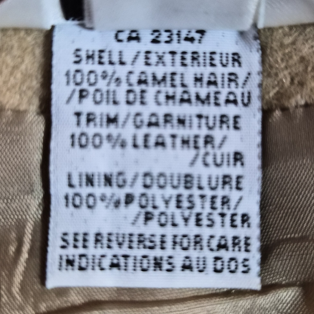 Talbots Petites 100% Camel Hair Skirt with Leather Trim - Made in Italy - 14P - Picture 3 of 8